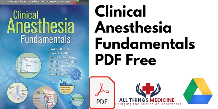 Clinical Anesthesia Fundamentals PDF Free