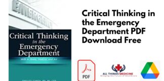 Critical Thinking in the Emergency Department PDF