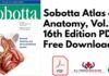 Sobotta Atlas of Anatomy, Vol.1 16th Edition PDF