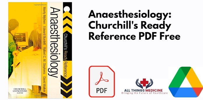 Anaesthesiology: Churchill's Ready Reference PDF
