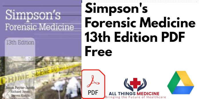 Simpsons Forensic Medicine 13th Edition PDF Free